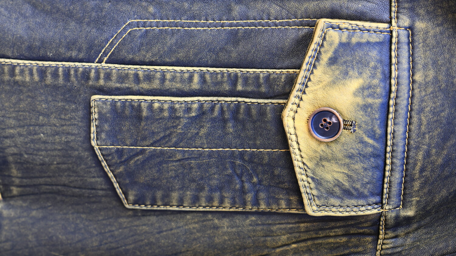 Drum-washed turquoise jacket, GOMUR atelier