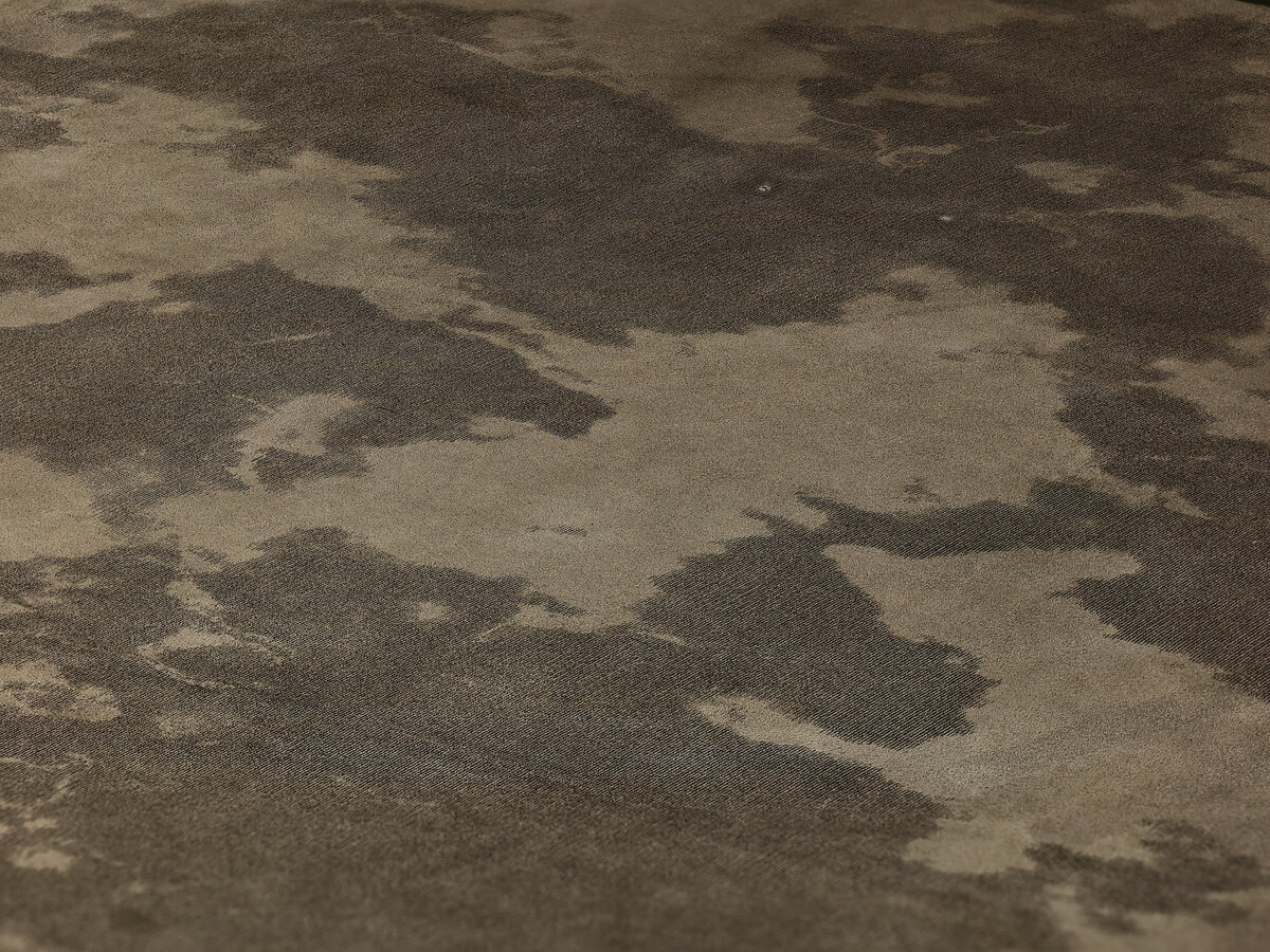 Suede skins laid out in the atelier